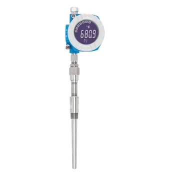 Ilustración del sensor de temperatura RTD TMT162R con transmisor indicador para campo