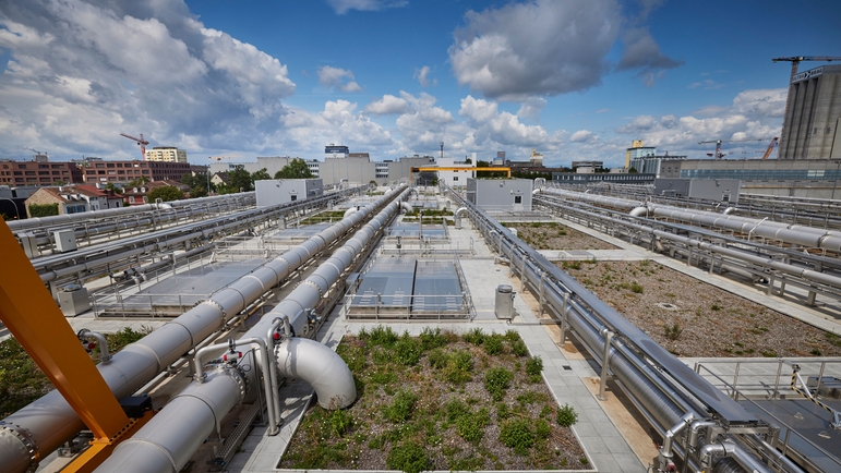 Planta de tratamiento de aguas residuales ARA Basel, vista del reactor SBR