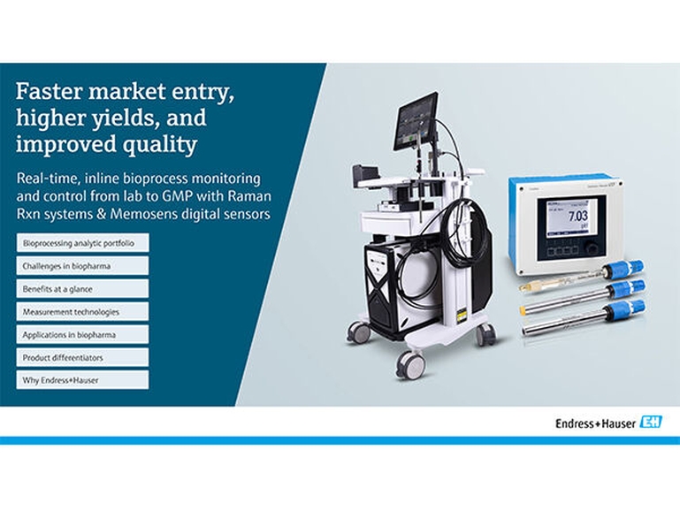 Imagen de miniatura del eBook sobre el portfolio Raman y de análisis de líquidos para bioprocesamiento de Endress+Hauser Imagen de miniatura del eBook sobre el portfolio de medición en línea para bioprocesamiento de Endress+Hauser Ciencias de la Vida